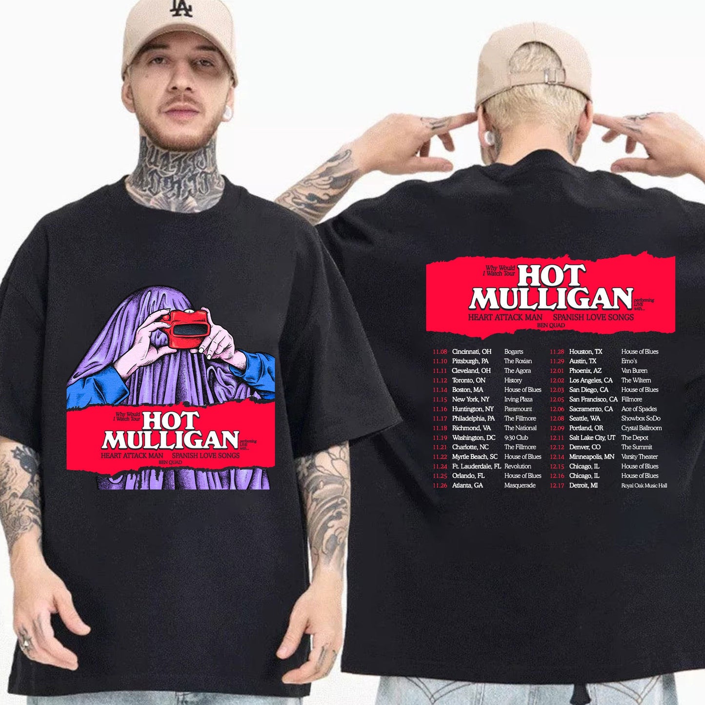 Hot Mulligan 2023 Concert Png, Hot Mulligan 2023 Band