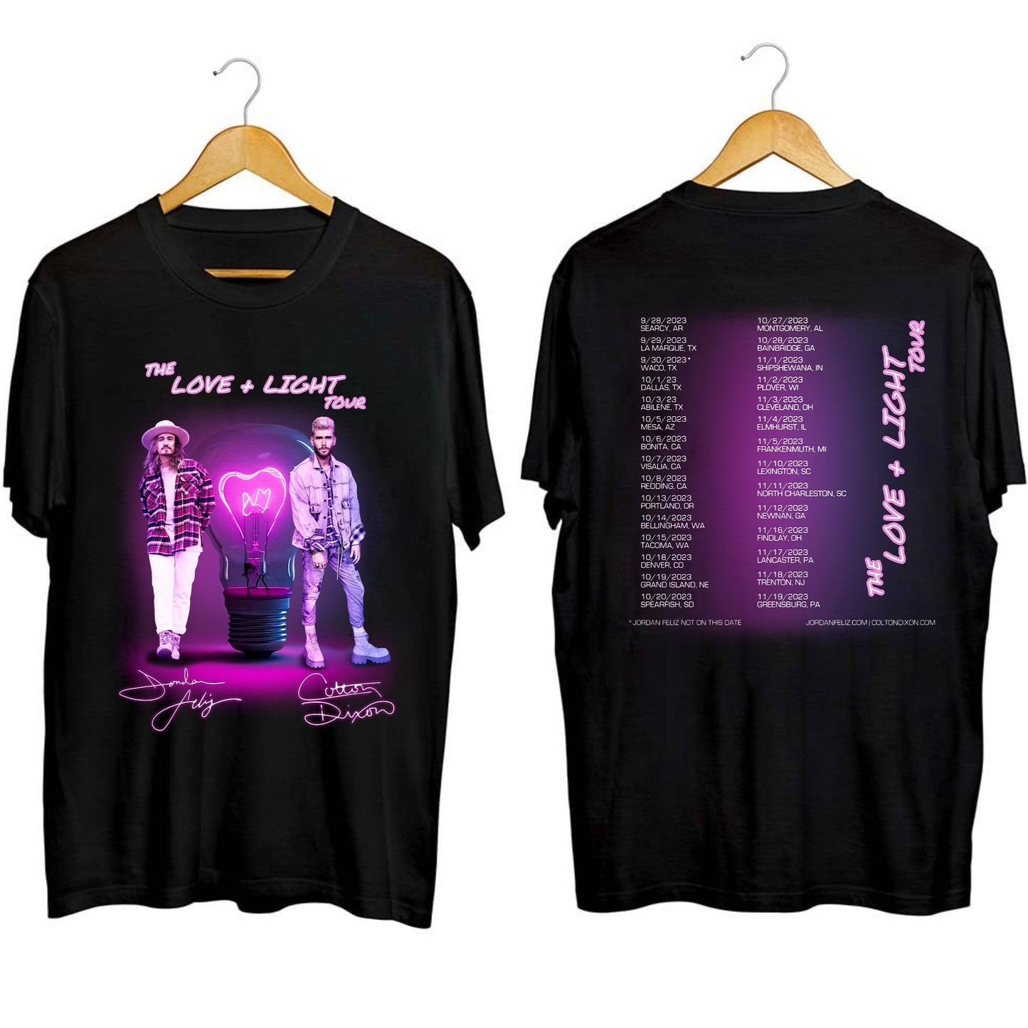 Colton Dixon & Jordan Feliz - The Love + Light Tour 2023 Shirt