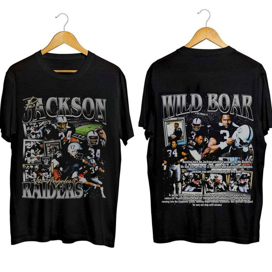 2 Side Bo Jackson Shirt, Baseball shirt, Classic 90s Graphic Tee