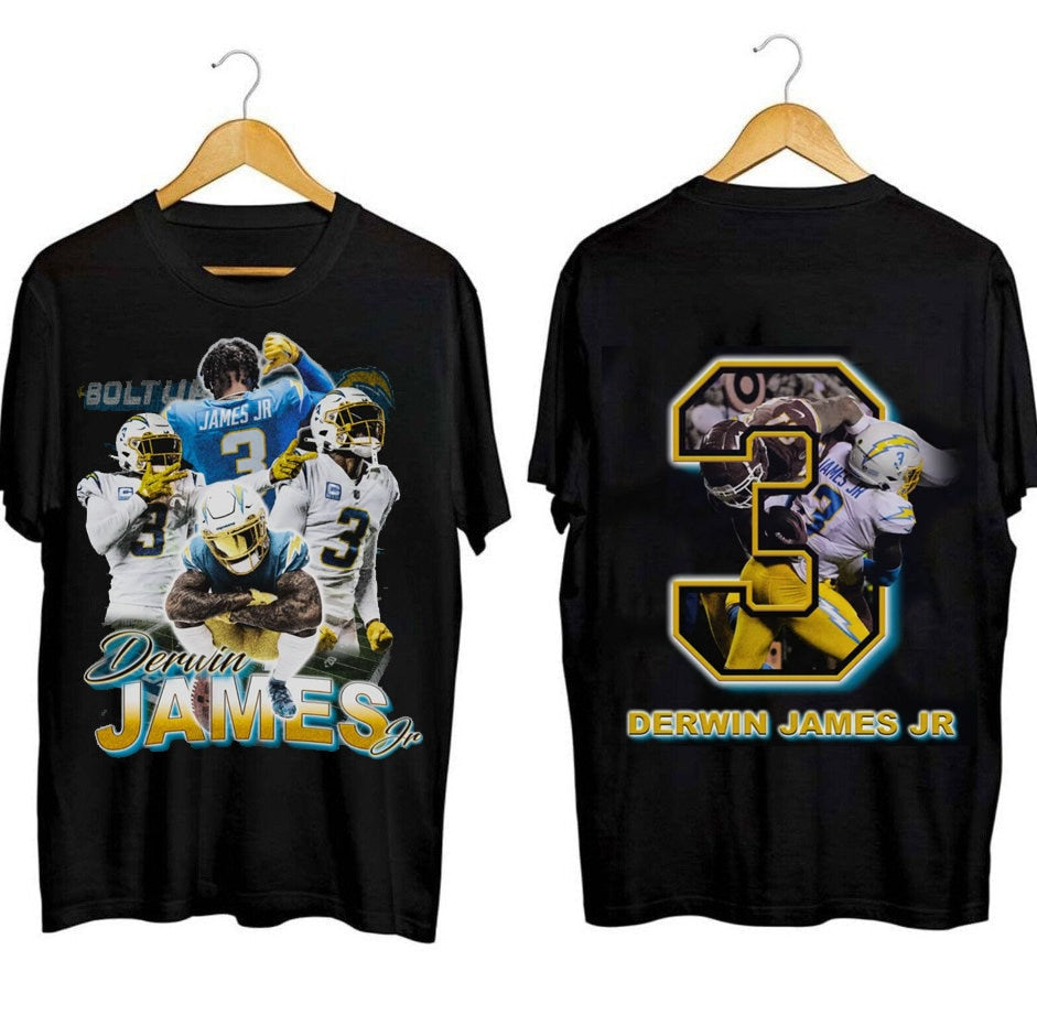 2 Side Vintage 90s Graphic Style Derwin James T-Shirt