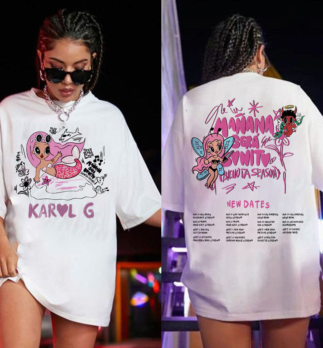 Karol G 2side Graphic Shirt, Bichota Season fans tshirt , Manana sera Bonito Album