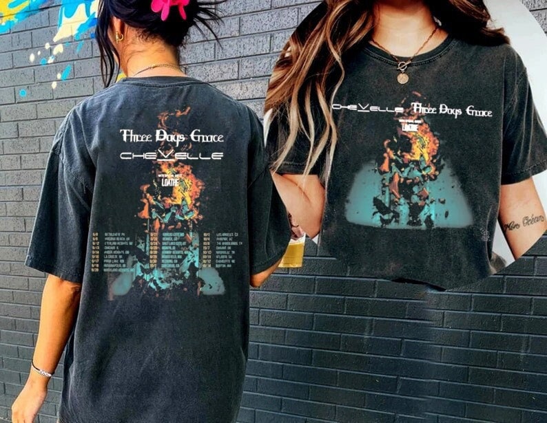 Vintage Chevelle and Three Days Grace Co headline Tour 2023 Shirt