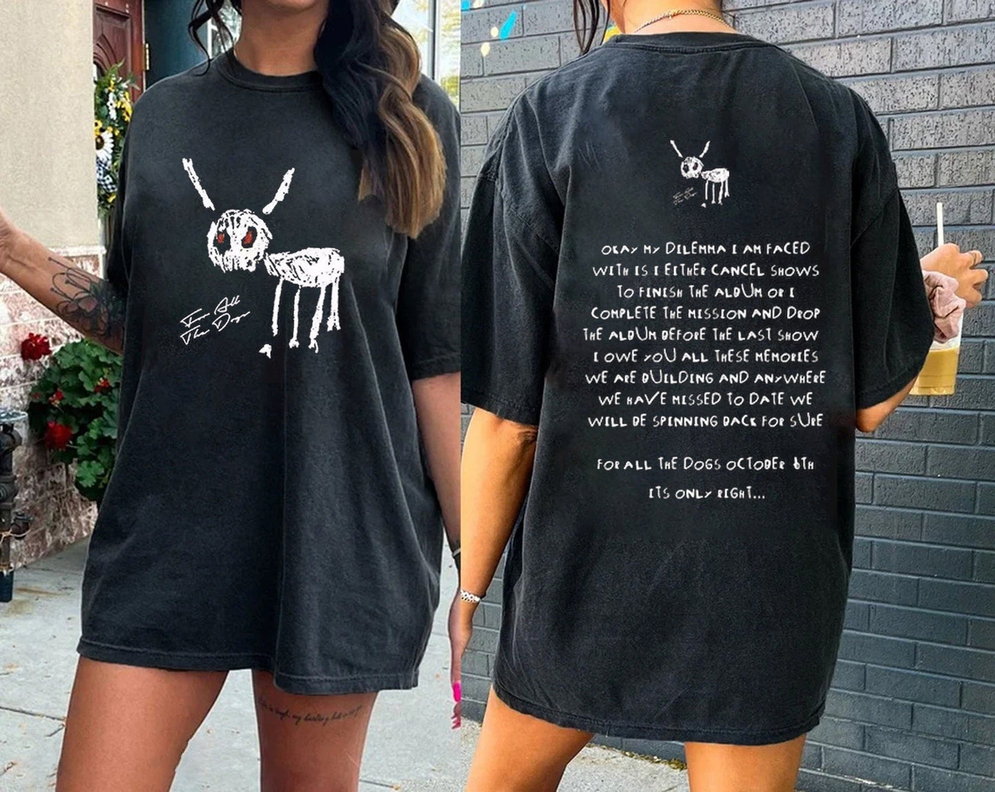 Vintage Drake For All The Dogs Drake Rap Hip Hop Shirt