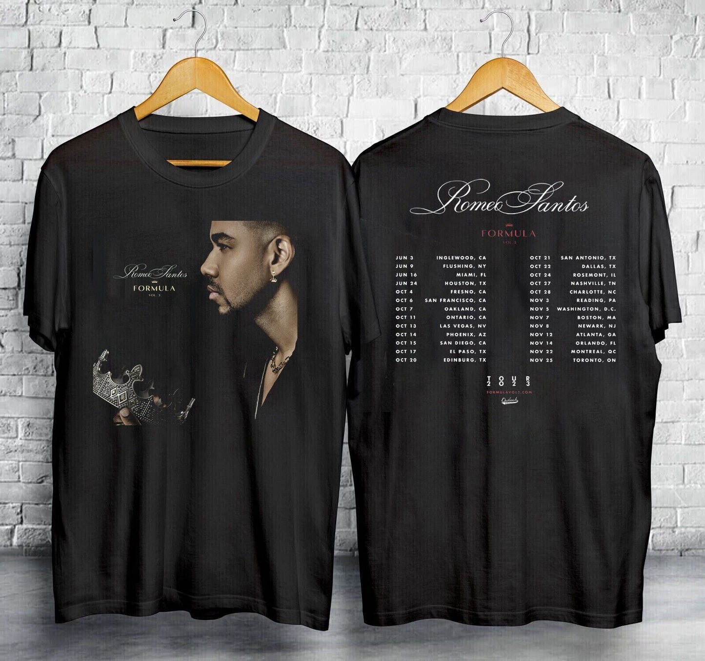 RARE!! Romeo Santos 2023 Tour Formula Vol3 Shirt