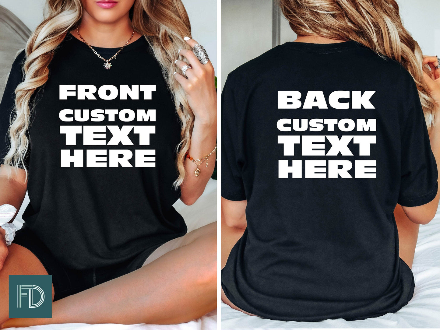 Custom Printed Front and Back T-Shirt