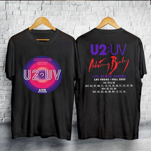 U2 Achtung Baby Live At Sphere Las Vegas Fall 2023 Concert Shirt