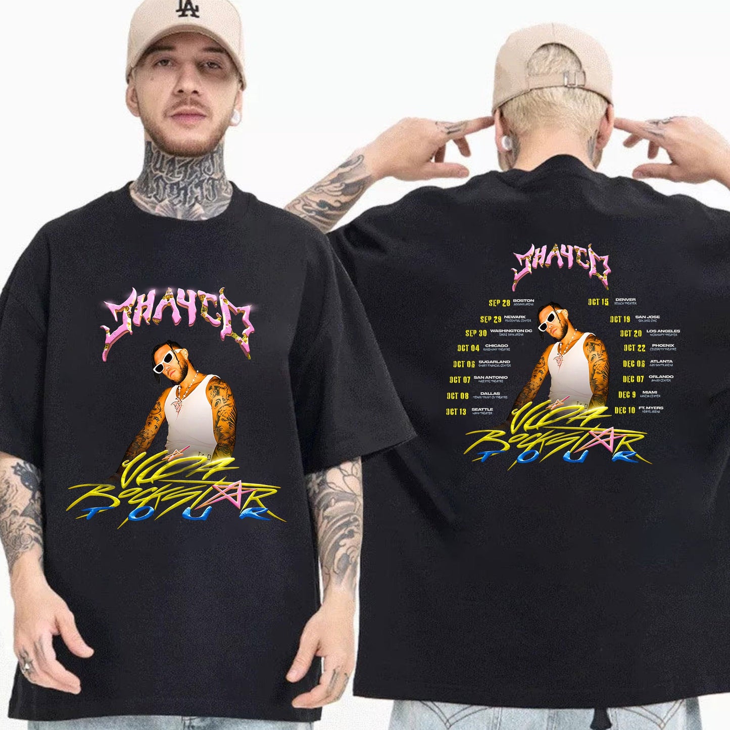 Jhayco Vida Rockstar Of The US Shirt, Jhayco 2023 Tour Shirt