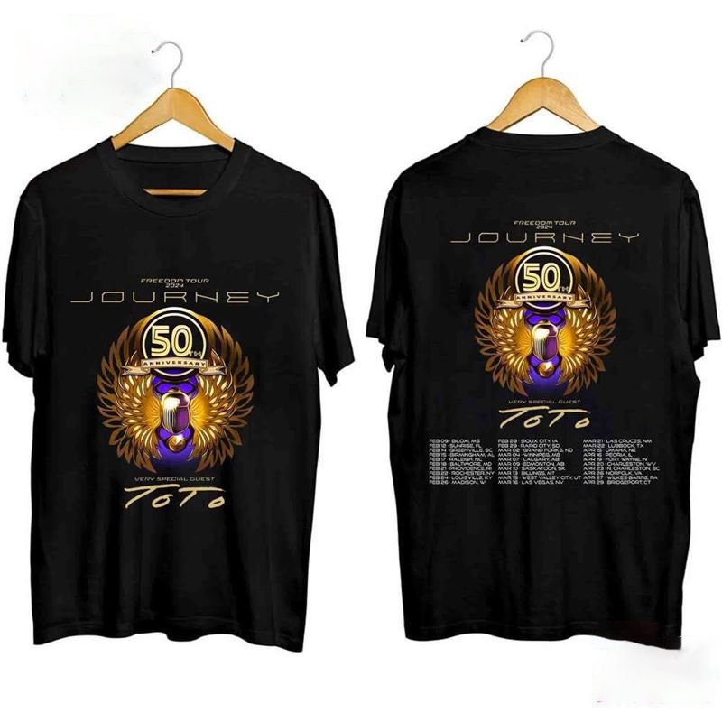 Journey Freedom Tour 2024 Shirt, Rock Band Vintage Concert Merch Shirt
