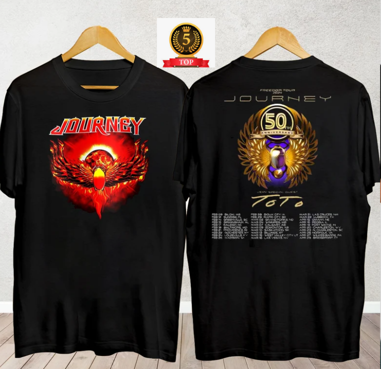 Journey Freedom Tour 2024 T-Shirt Toto Concert Fans