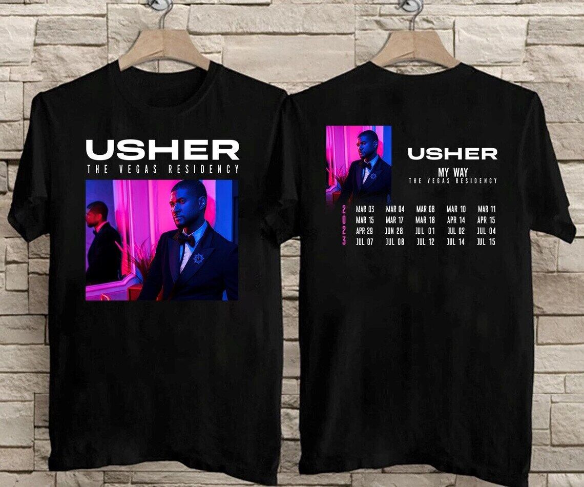 2023 Usher My Way The Vegas Residency Tour T-Shirt
