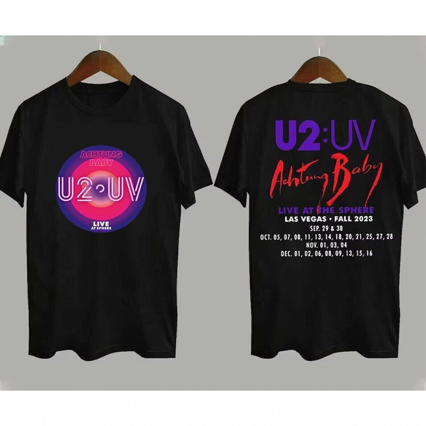 U2 Las Vegas 2 side Shirt,U2 Ultraviolet Sphere 2023 Shirt
