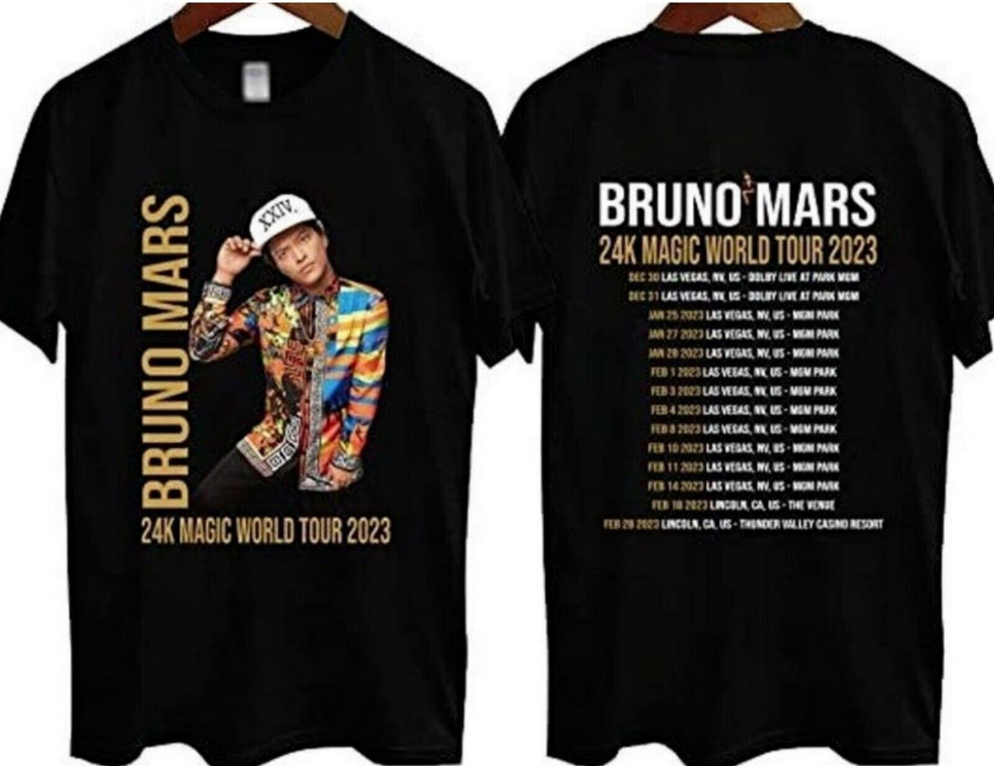 Bruno Mars World Tour 2023 Merch, Bruno Mars , Las Vegas T-Shirt