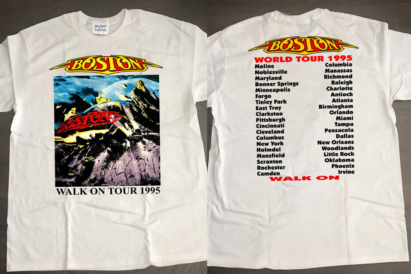 Boston Band Walk On Tour 1995 T-Shirt, Boston Walk On World Tour '95 T-Shirt