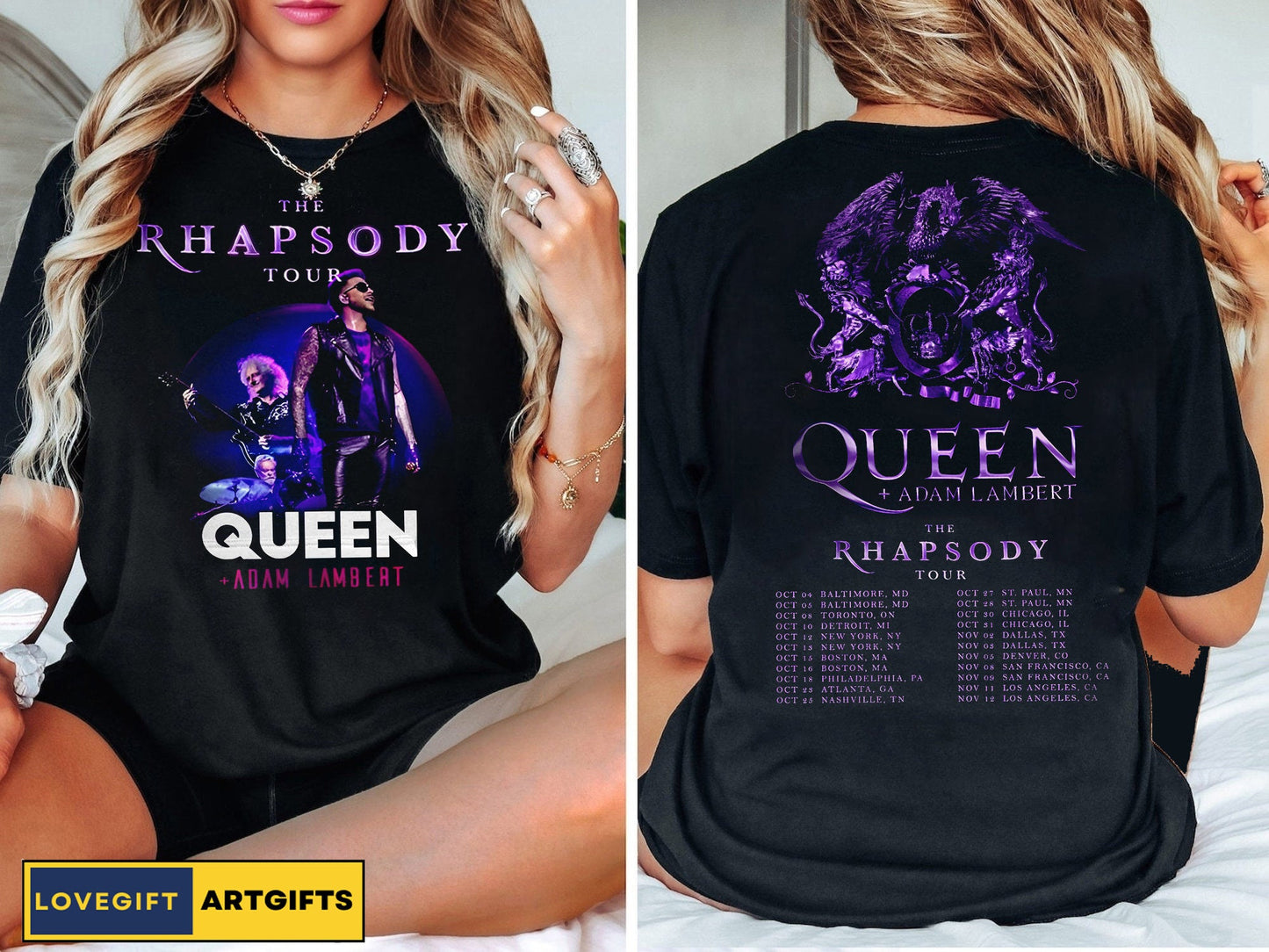 Queen Adam Lambert The Rhapsody Tour 2023 T-Shirt, Tour 2023 Shirt