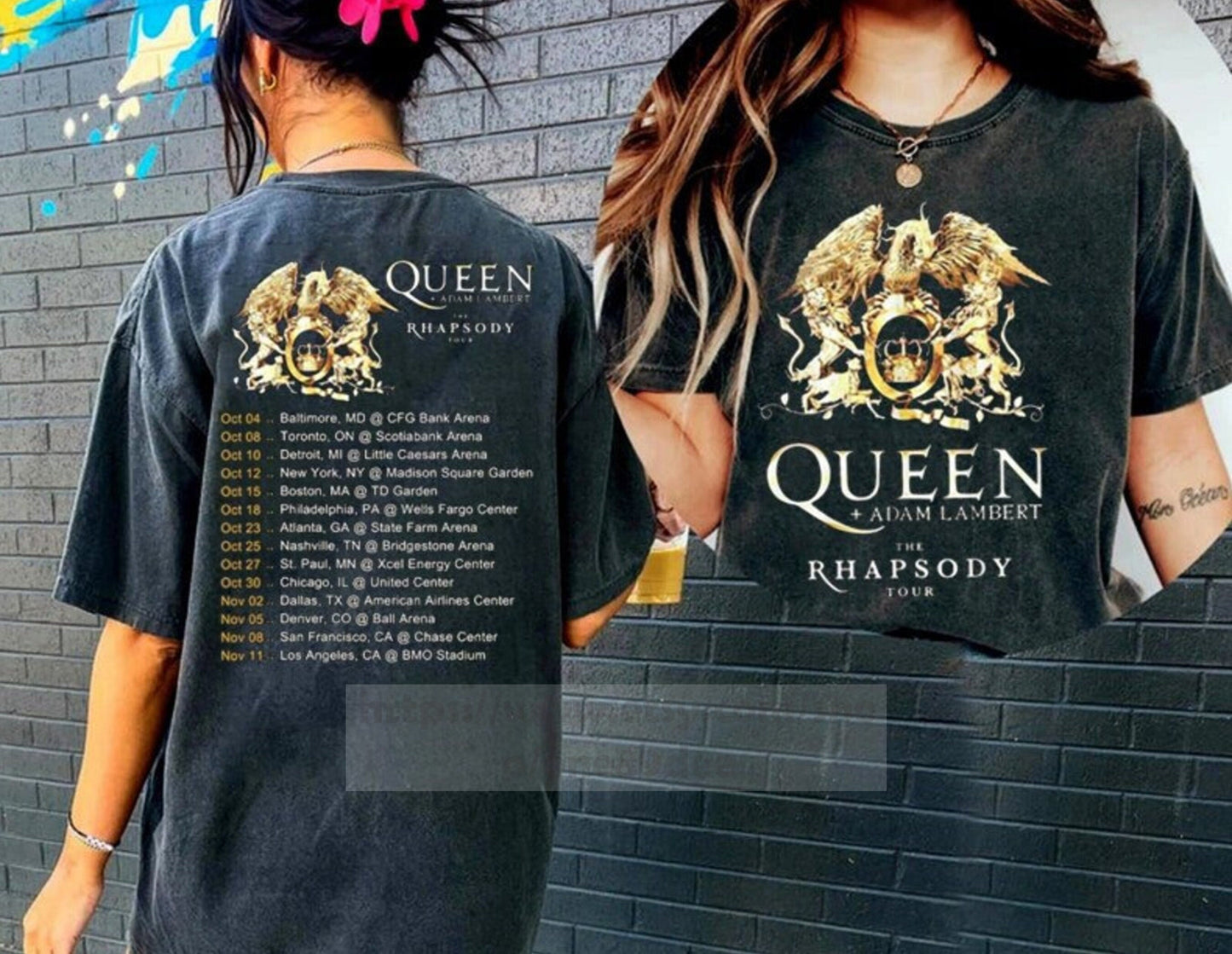The Rhapsody Tour 2023 2 Sides T-Shirt, Queen Rock band Tour 2023 T-Shirt, Tour 2023 Shirt