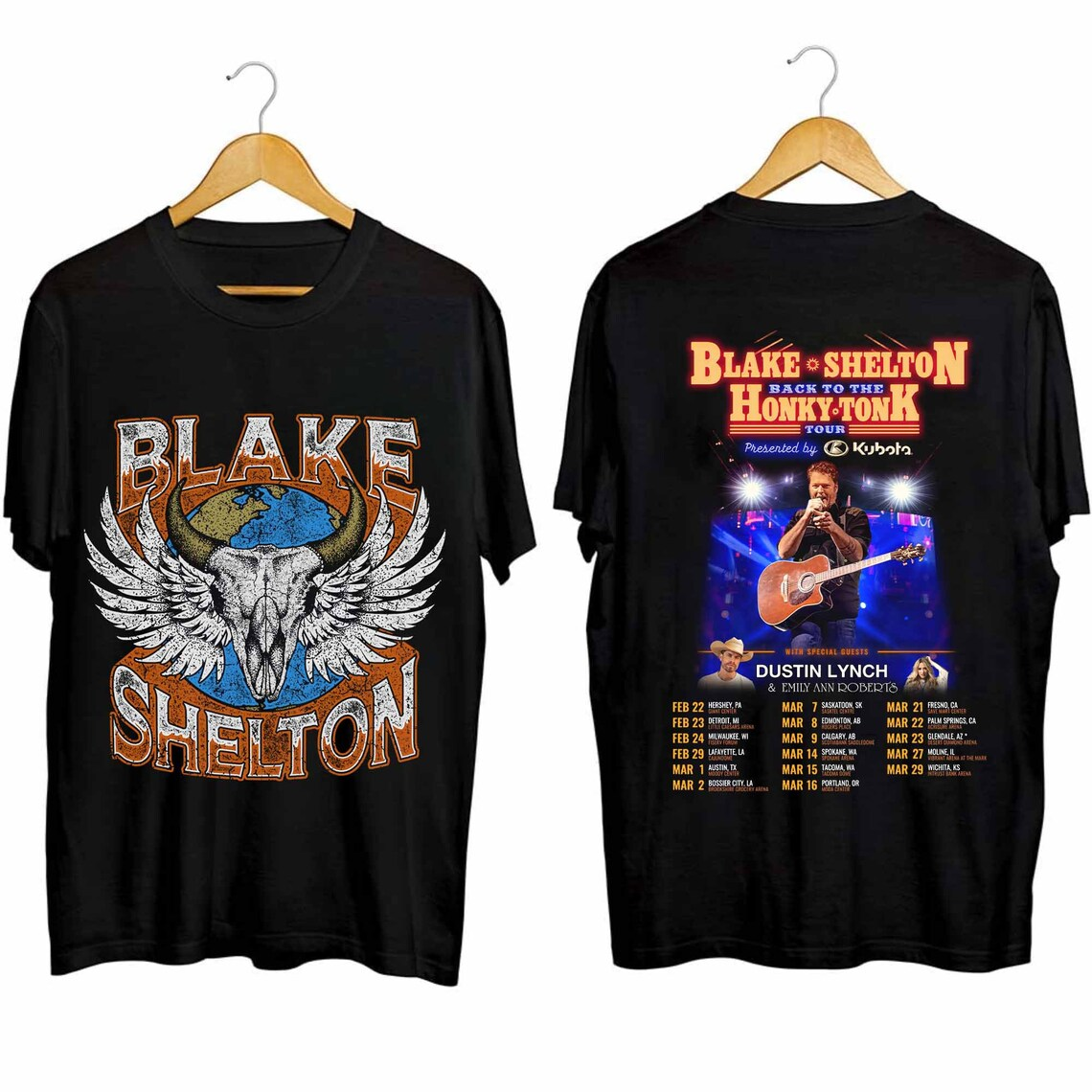 Blake Shelton 2024 Back to the Honky Tonk Tour T-shirt