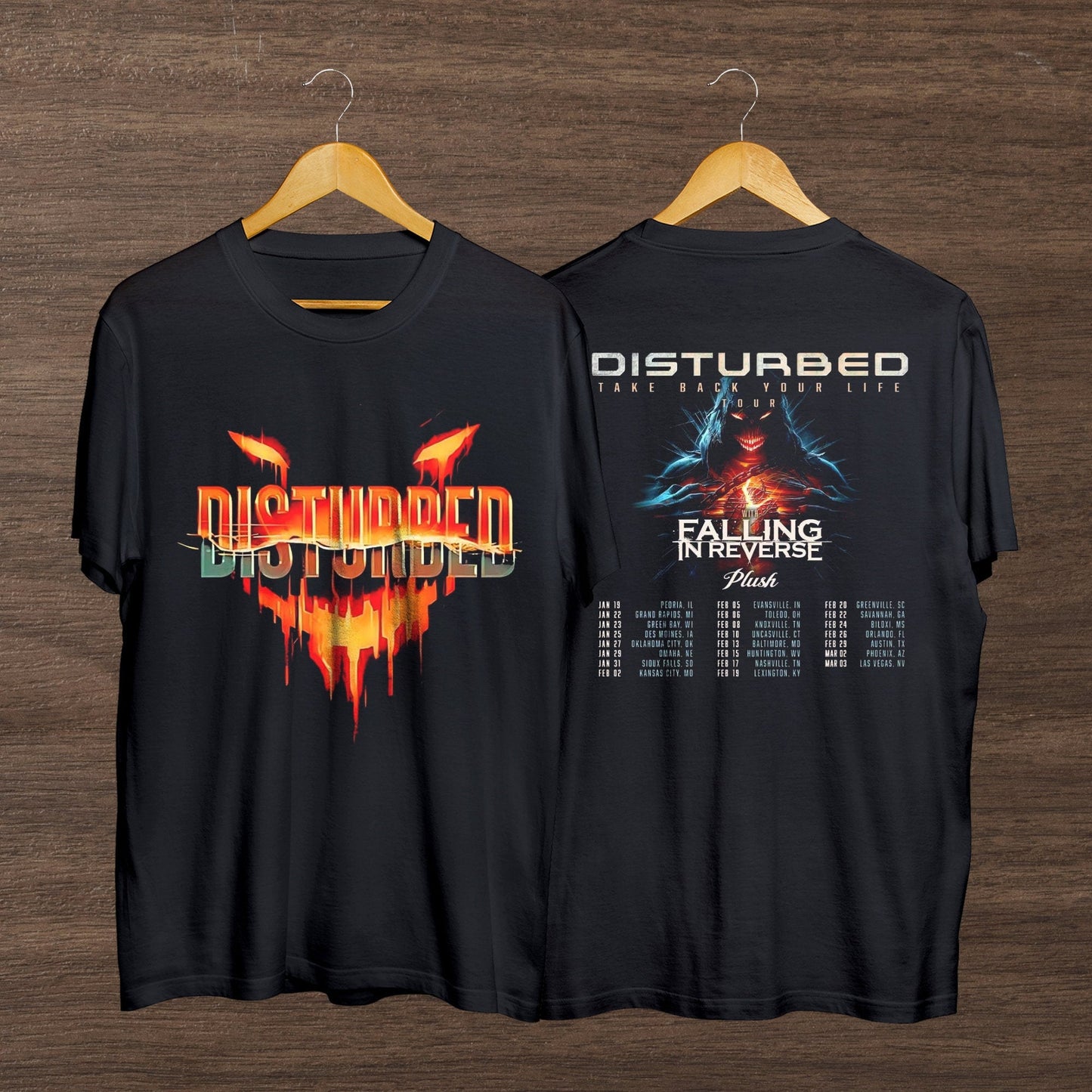 Disturbed 2024 Tour Shirt, Disturbed Band Fan Shirt, Disturbed 2024 Concert Shirt