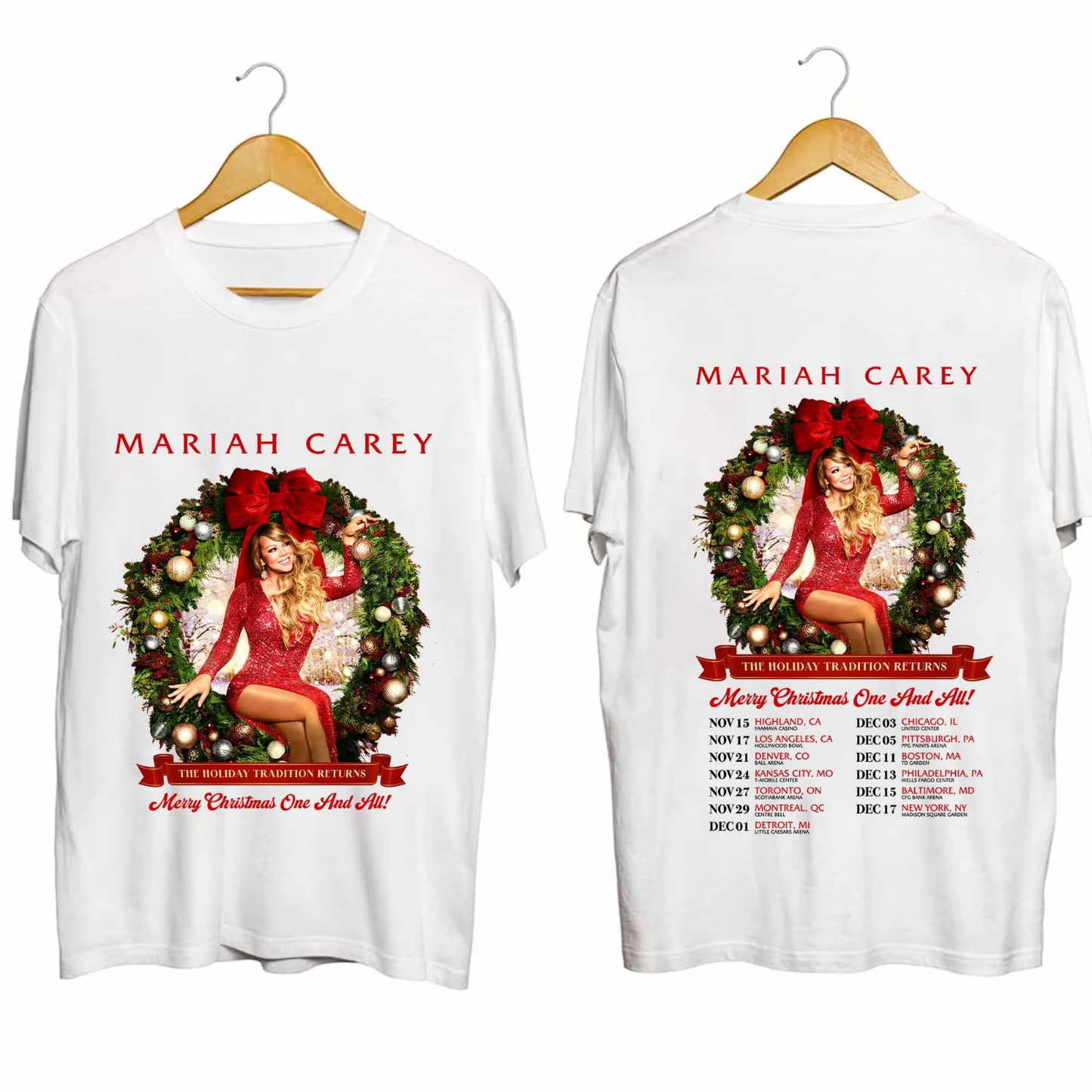 Mariah Carey Merry Christmas One and All Tour 2023 T-Shirt