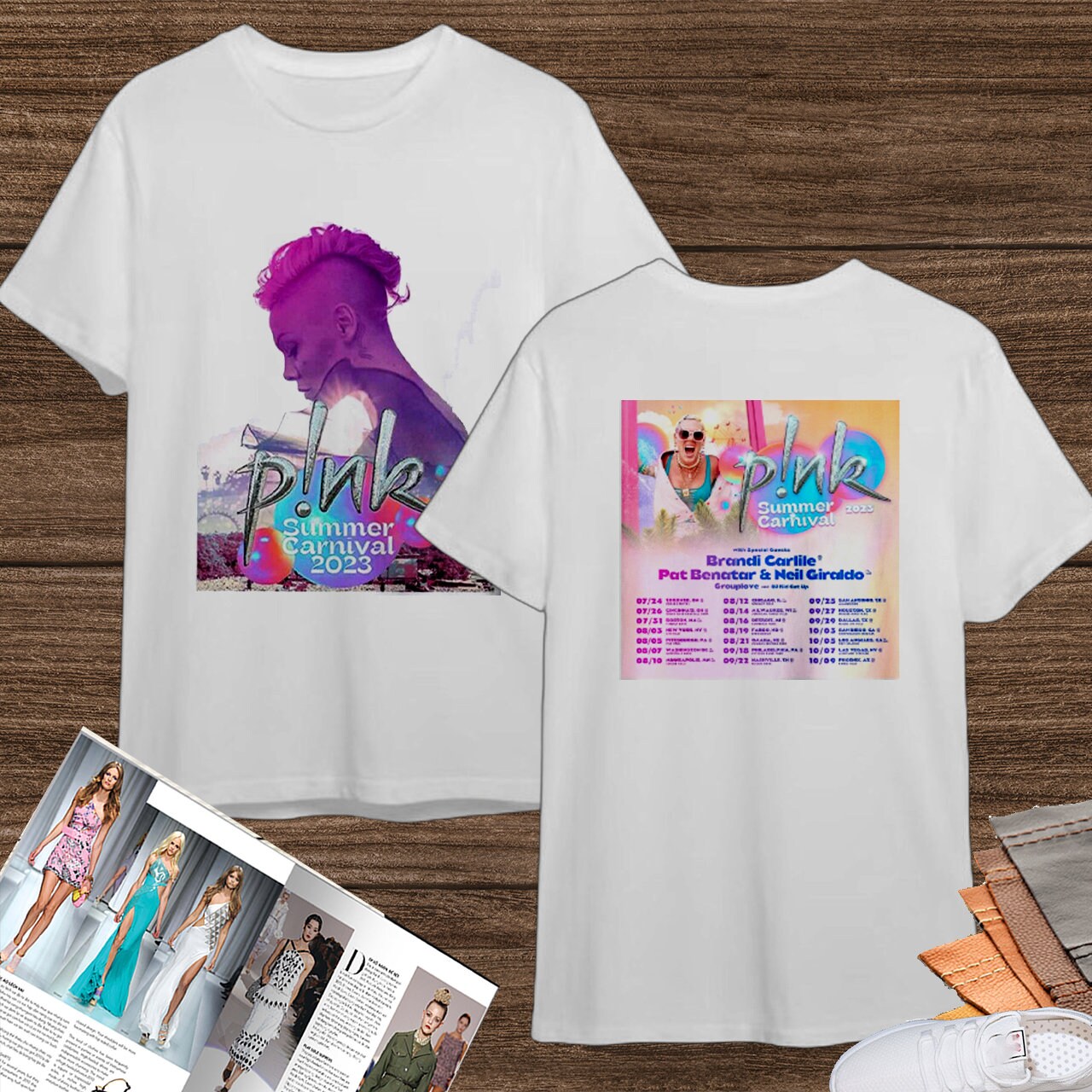 Pink Summer Carnival 2023 Tour Setlist T-Shirt, Pink in Concerts 2023 Tour Shirt