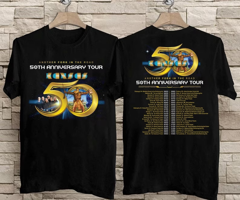 Kansas Band Another Folk In The Road 50th Anniversary Tour 2023 2024 T-Shirt