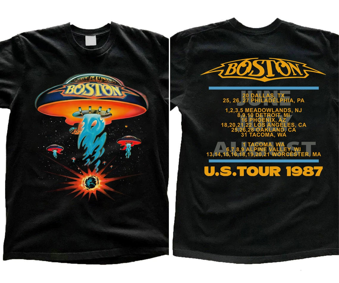 1987 Boston Rock Band Concert Tour Unisex T-Shirt