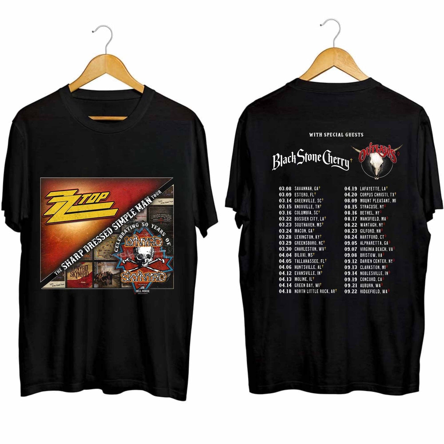 Lynyrd Skynyrd ZZ Top Tour 2024 Shirt