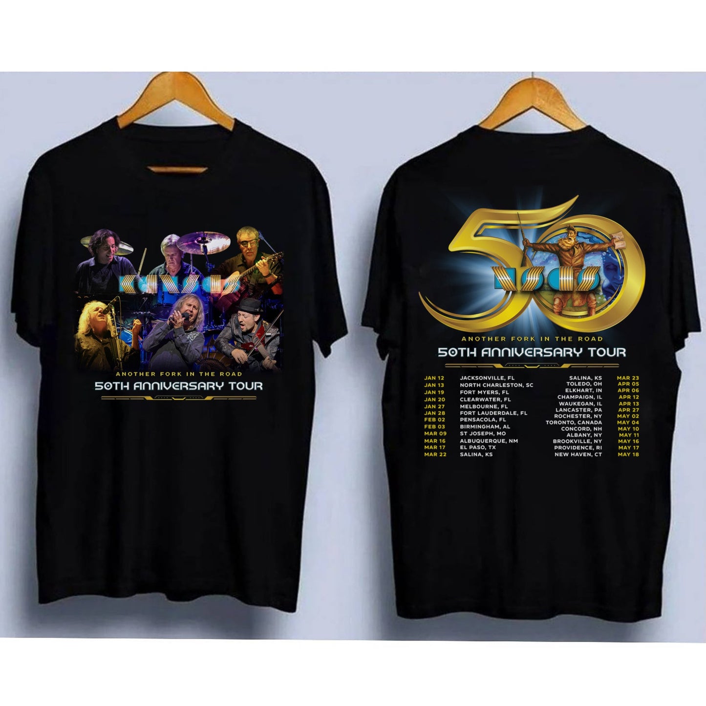 Music Band Shirt, 50th Anniversary Tour 2024 Shirt, Vintage Kansas Band Png