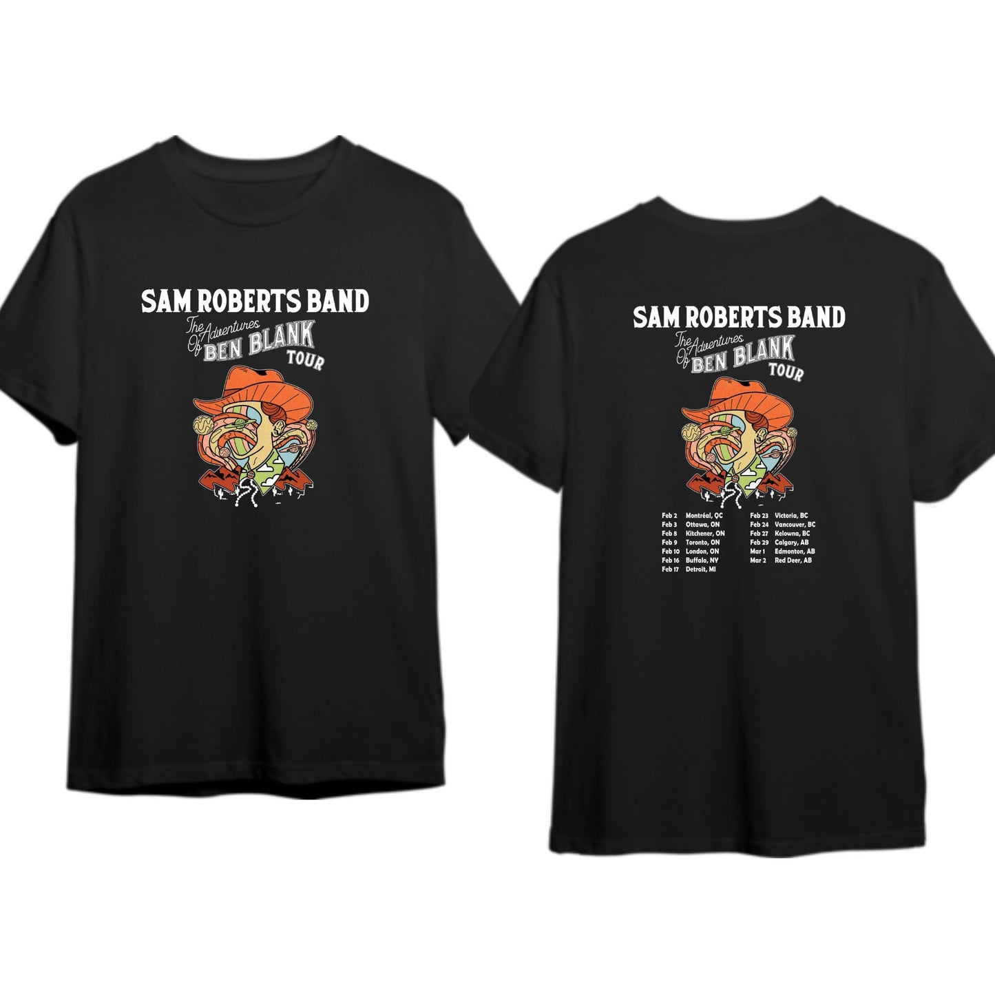 Sam Roberts Band Tour 2024 Shirt, The Adventures of Ben Blank Tour 2024 Shirt