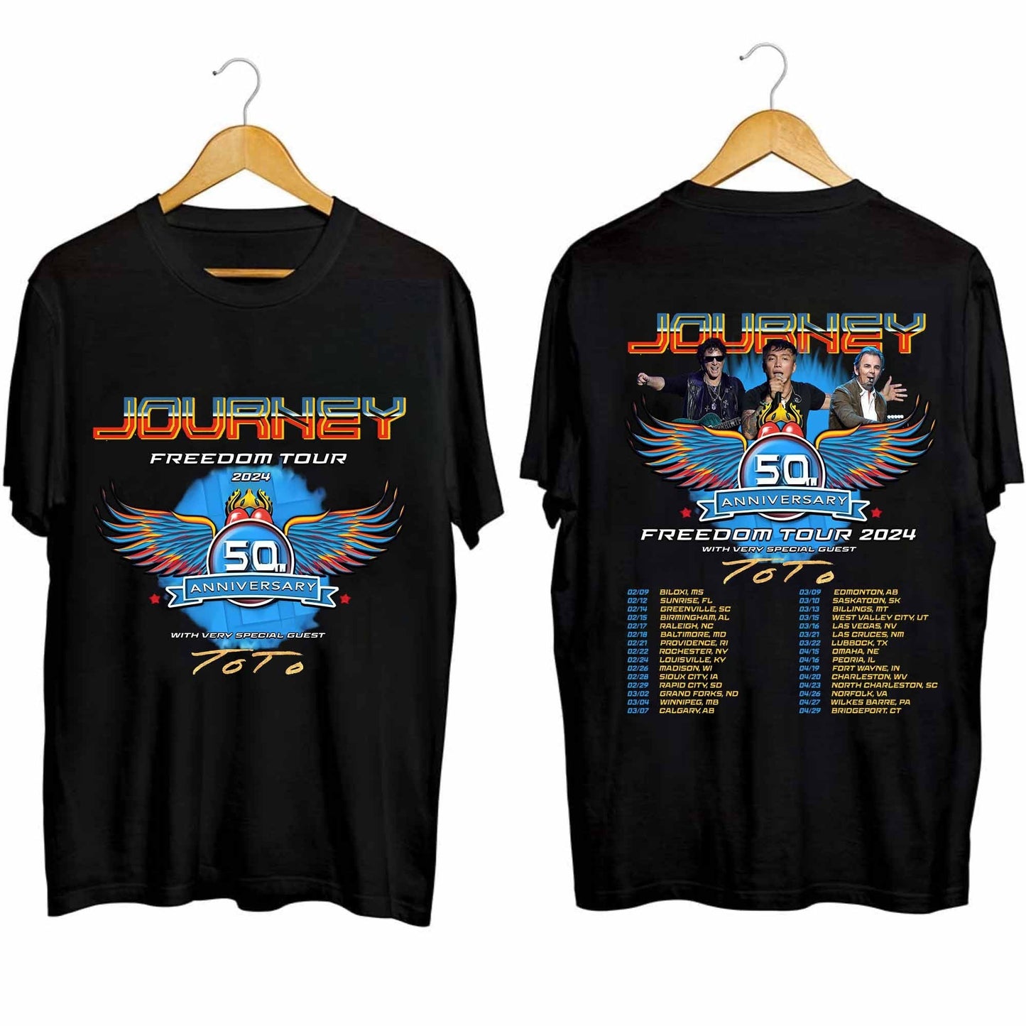Journey Freedom Tour 2024 Concert Shirt