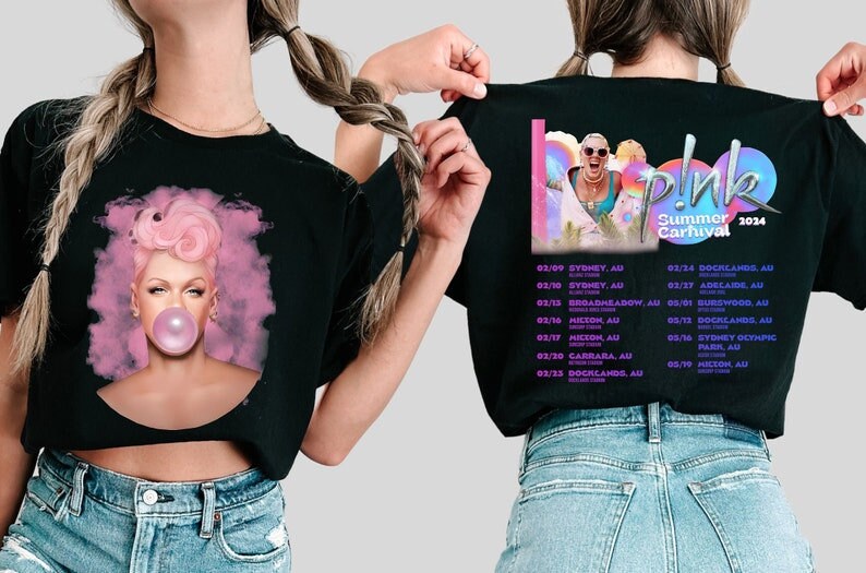 P!nk Pink Singer Summer 2024 Tour Shirt,Music Tour 2024 Shirt,Trustfall Album Shirt,Concert 2024 P!nk shirt