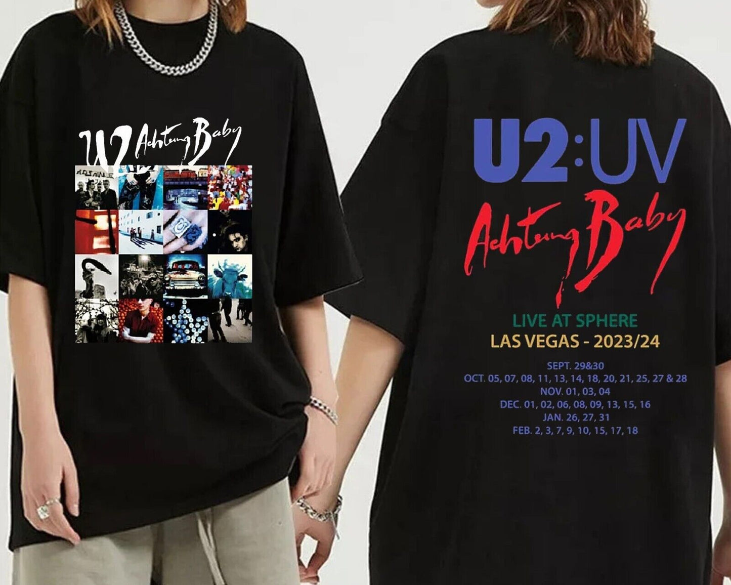 U2:UV Achtung Baby Live at Sphere 2023 & 2024 Tour Shirt, Fans Gift