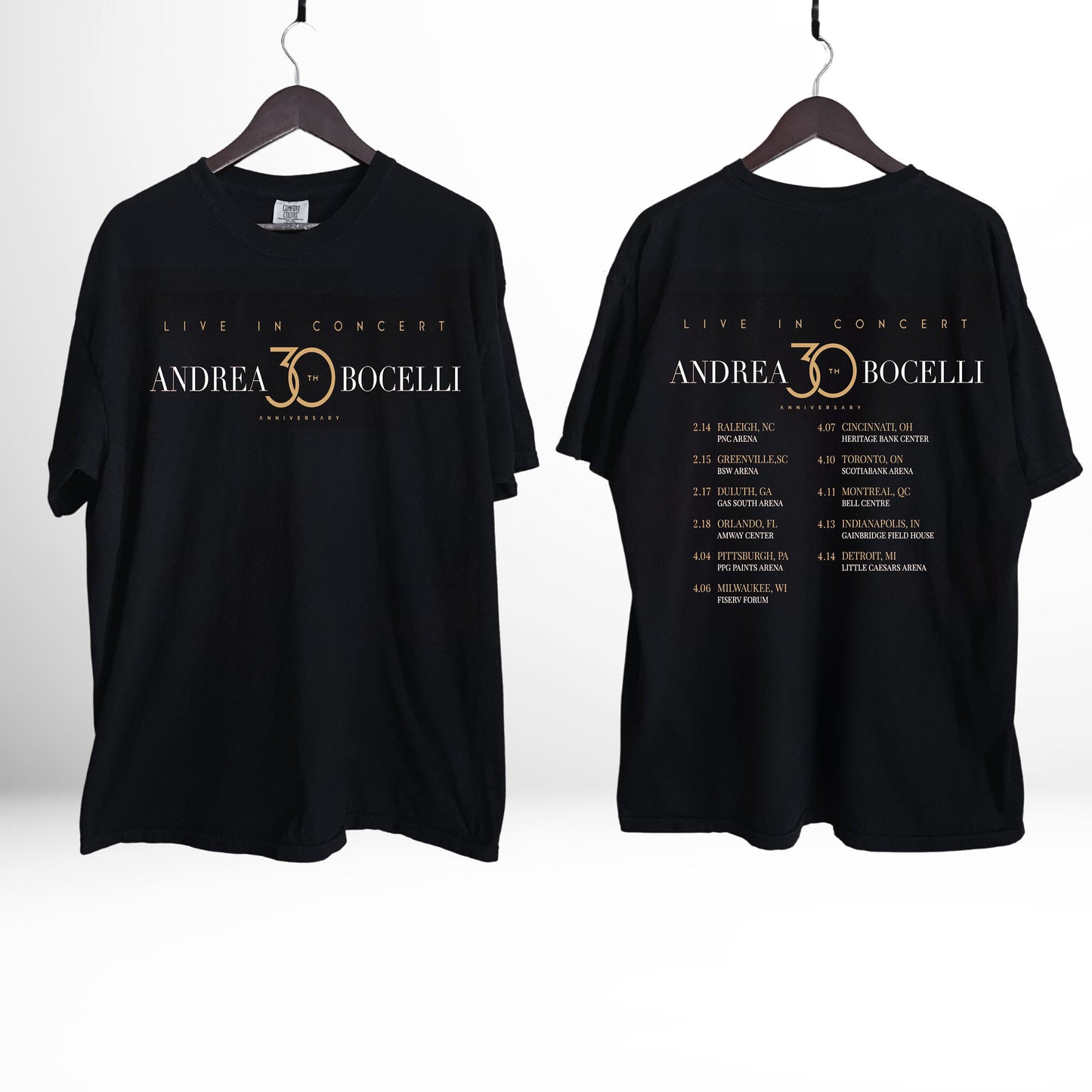 Andrea Bocelli 2024 Tour Shirt, Andrea Bocelli 30th Anniversary Tour tshirt