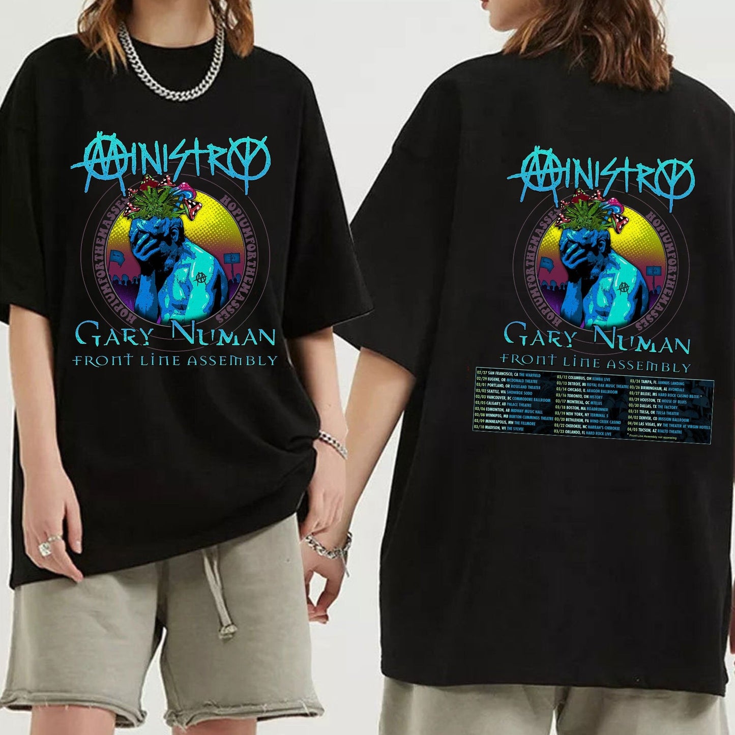 Ministry Spring 2024 Tour With Gary Numan and Front Line Assembly Shirt