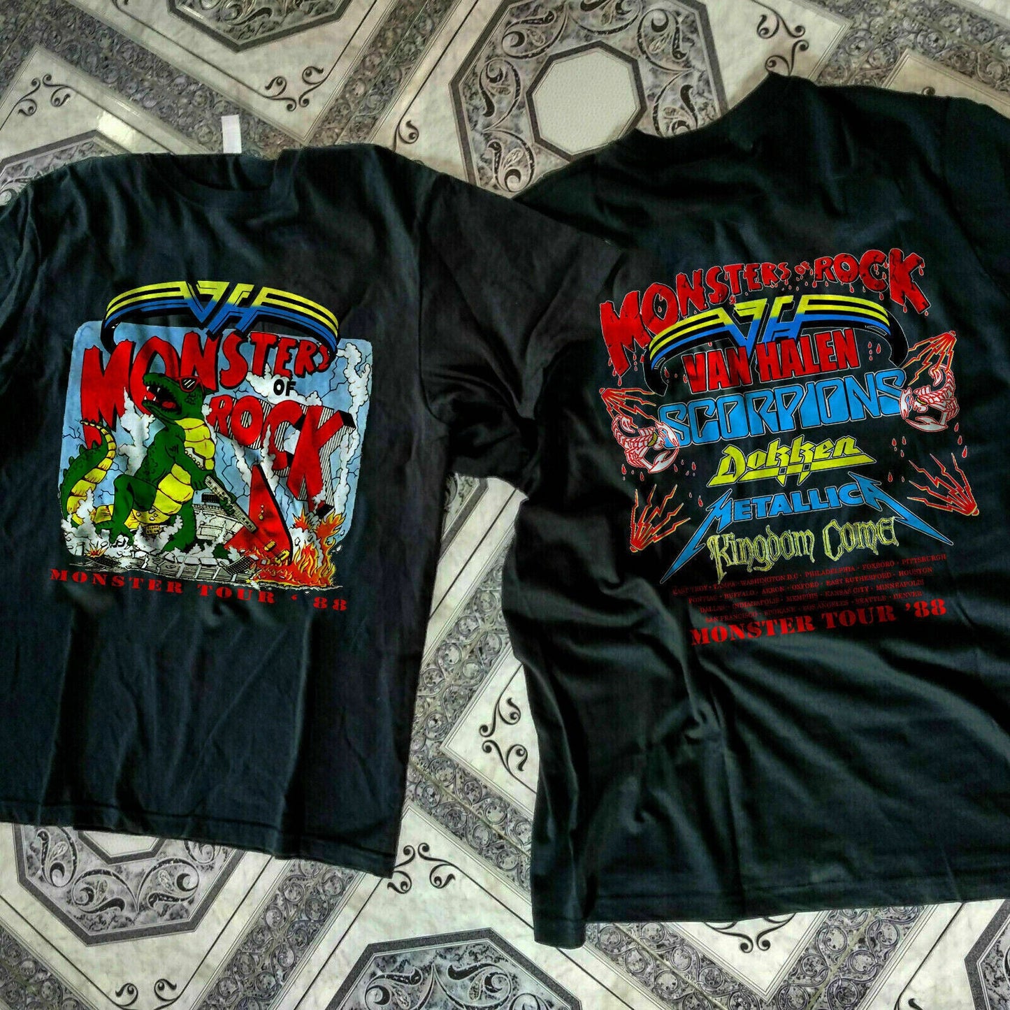 Vintage Rare 1988 Monsters of Rock Tour Concert T-Shirt