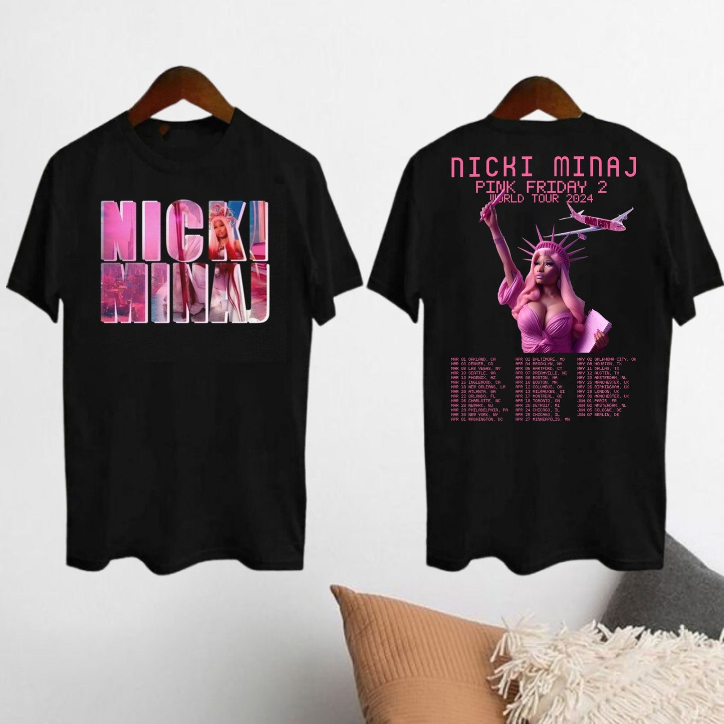 2024 Nicki Minaj Tour T-Shirt, Gag City Shirt, Nicki Minaj Pink Friday 2 Concert T-shirt