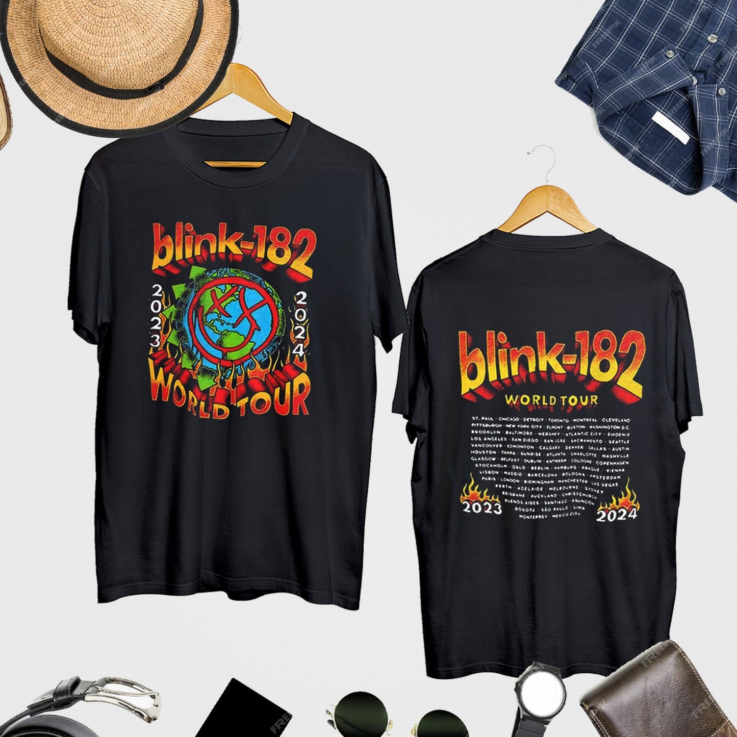 The World Tour 2023-2024 B182 T shirt, B182 Rock