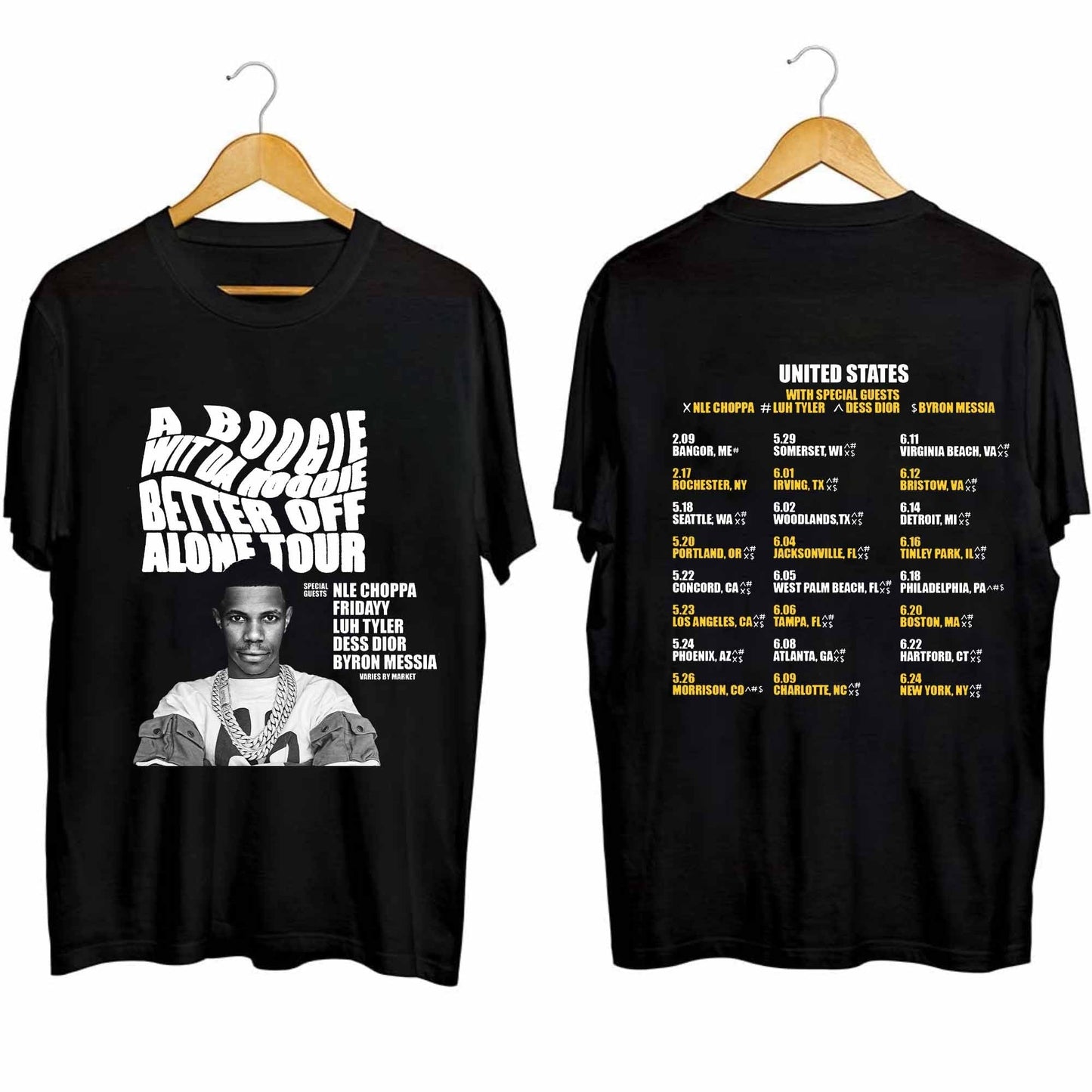 A Boogie Wit A Hoodie Better Off Alone Tour 2024 Shirt