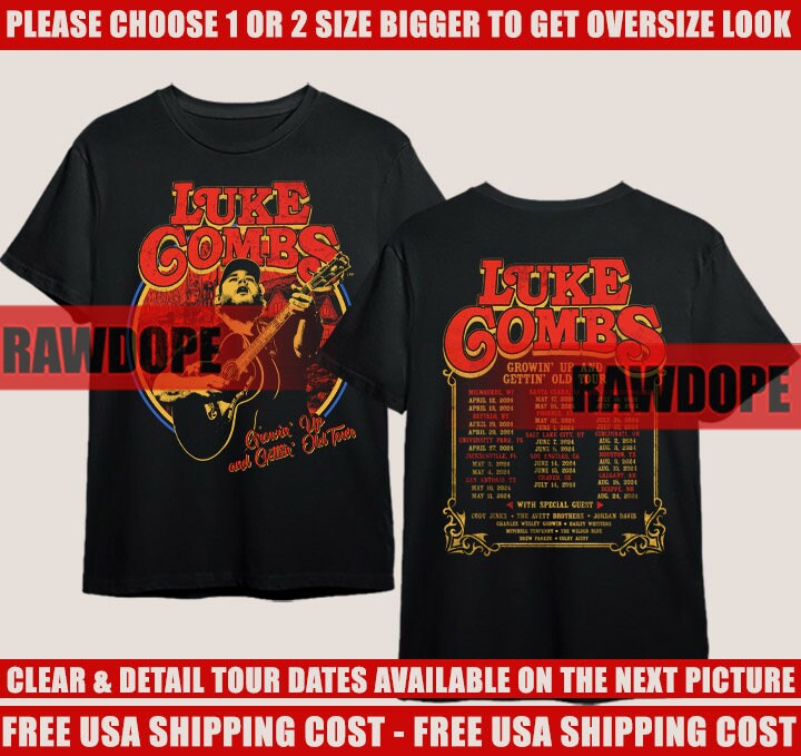 Lukee Comb 2024 Tour T-shirt Lukee Comb Growin Up