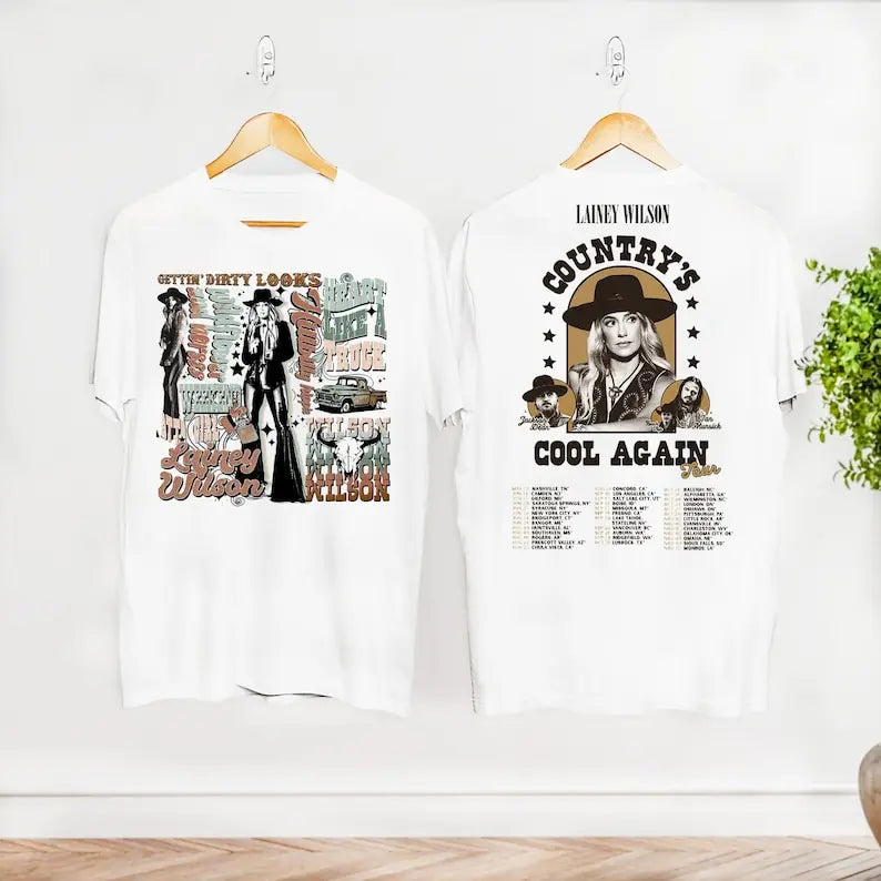2024 Lainey Wilson Country's Cool Again Tour T-Shirt, Gift T-Shirt, Gift Fans