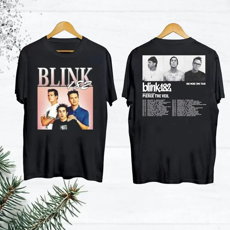 Graphic B182 Band T-Shirt, B182 One More Time 2024 Tour T Shirt