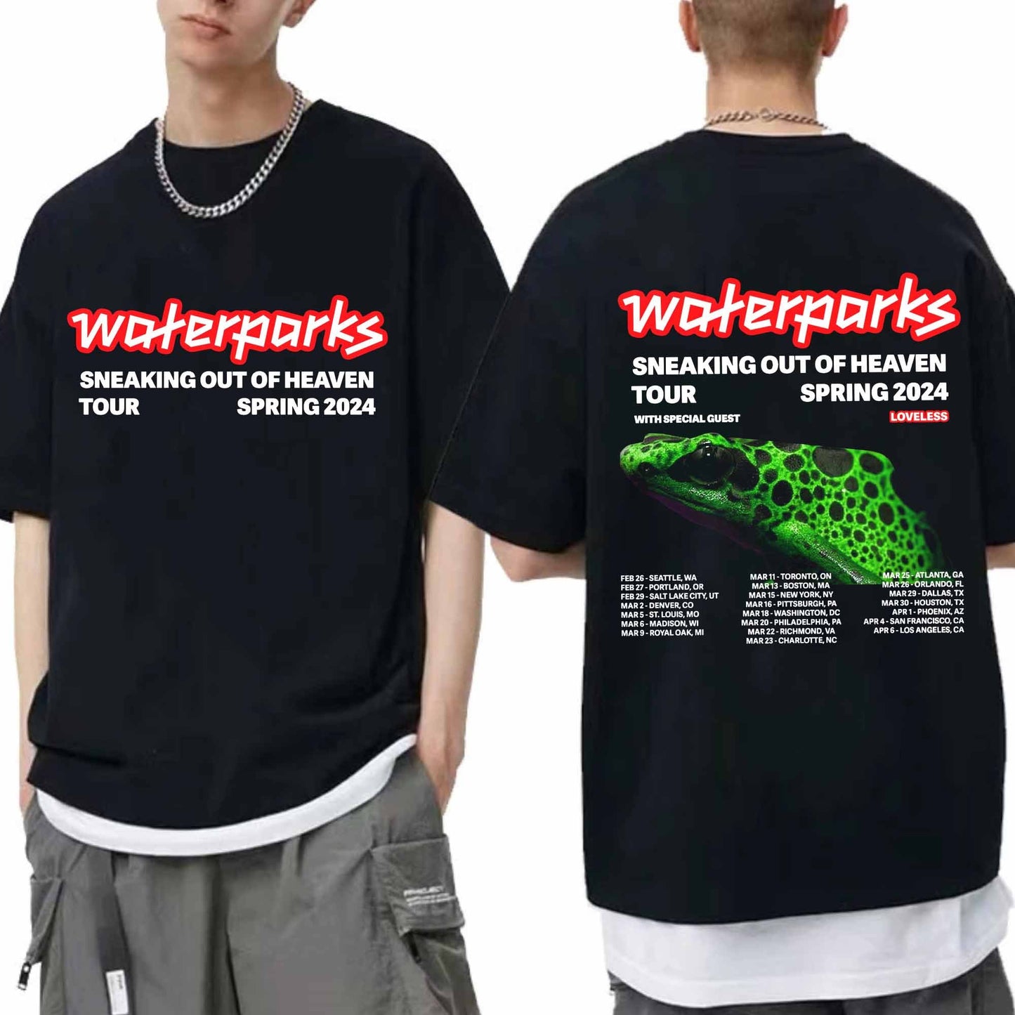 Waterparks 2024 Tour Shirt, Sneaking Out of Heaven 2024 Spring Tour Shirt