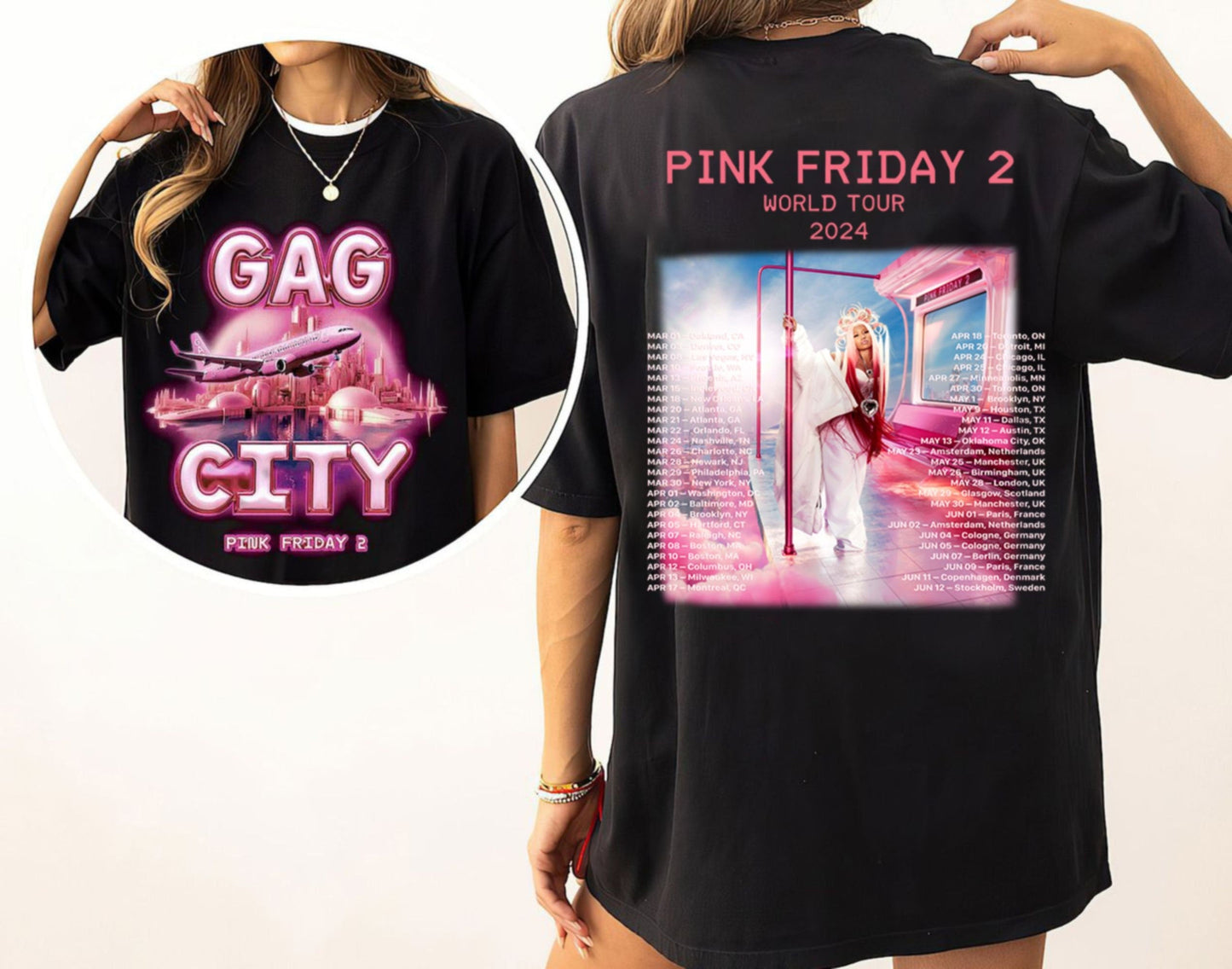 Nicki Minaj Pink Friday 2 Tour Shirt, Gag City Shirt, Nicki Minaj World Tour Shirt