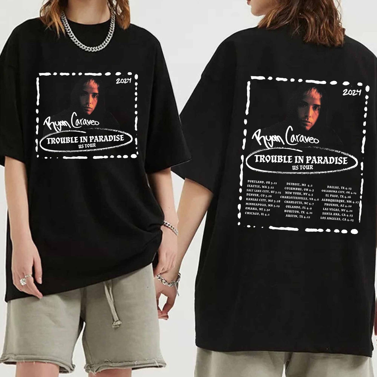 Ryan Caraveo Trouble in Paradise Tour 2024 Shirt
