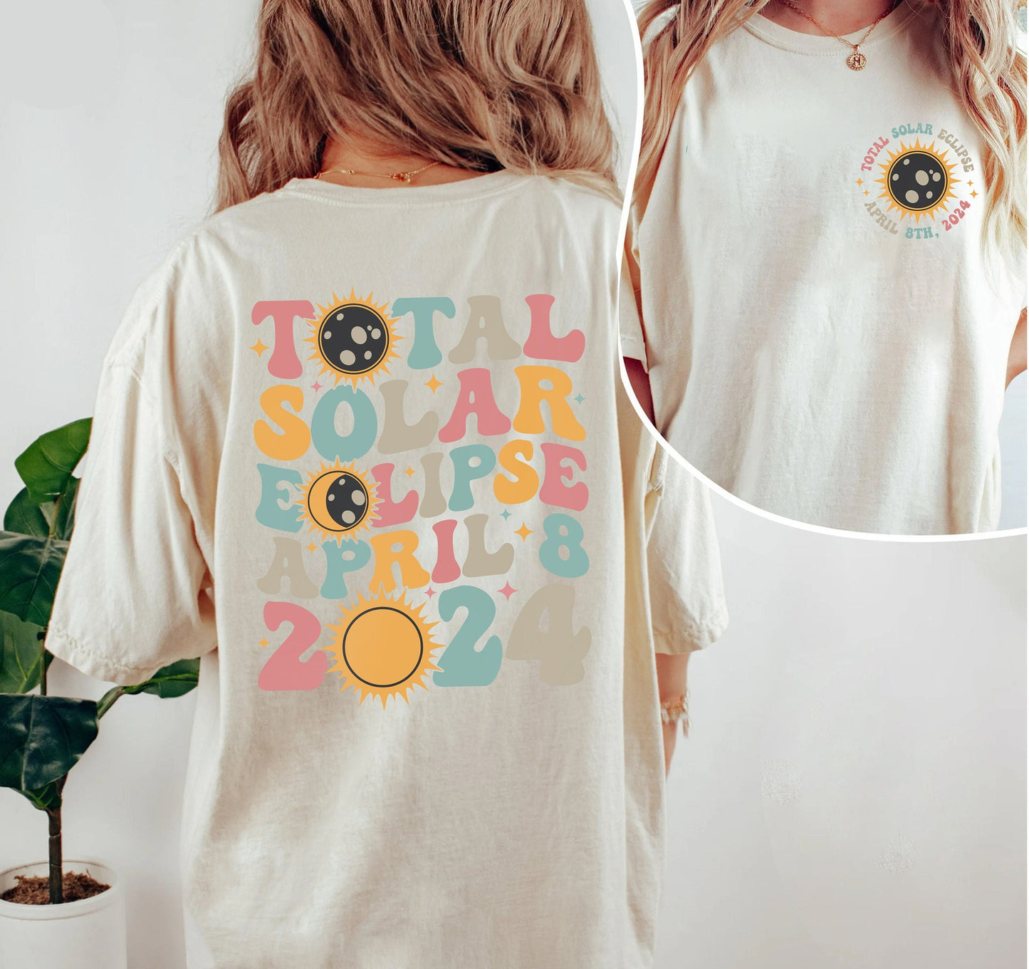 Solar Eclipse 2024 Shirt, Double-Sided Shirt, April 8th 2024 Shirt, Eclipse Event 2024