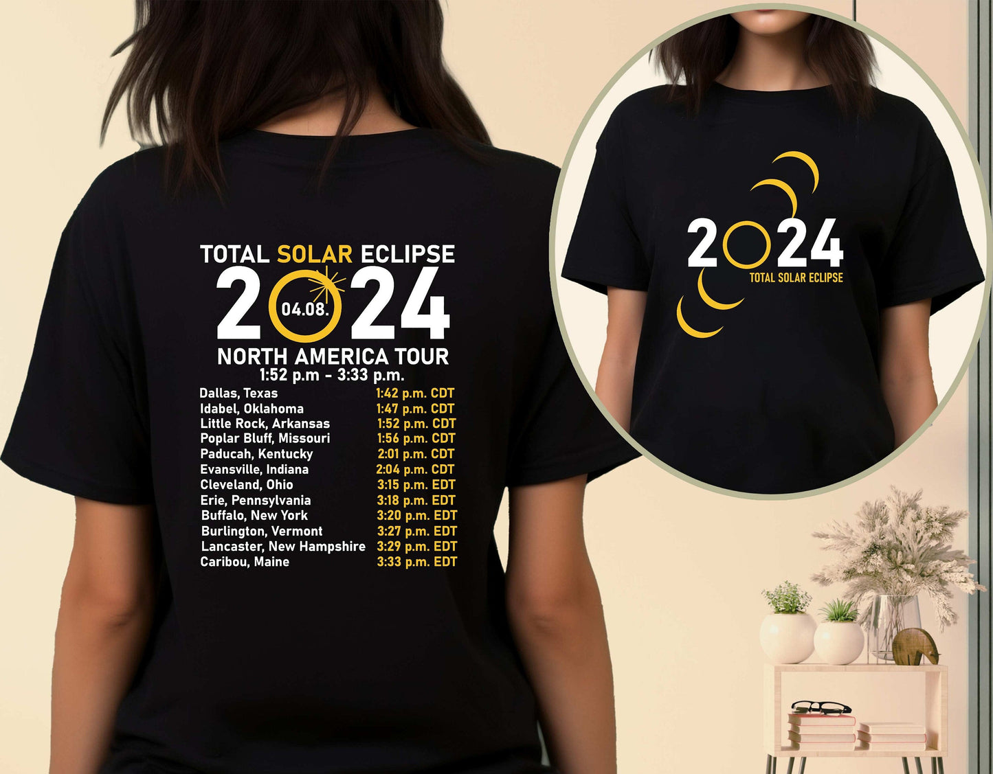 Total Solar Eclipse 2024 Shirt, April 8th 2024 Shirt, Eclipse Event Shirt