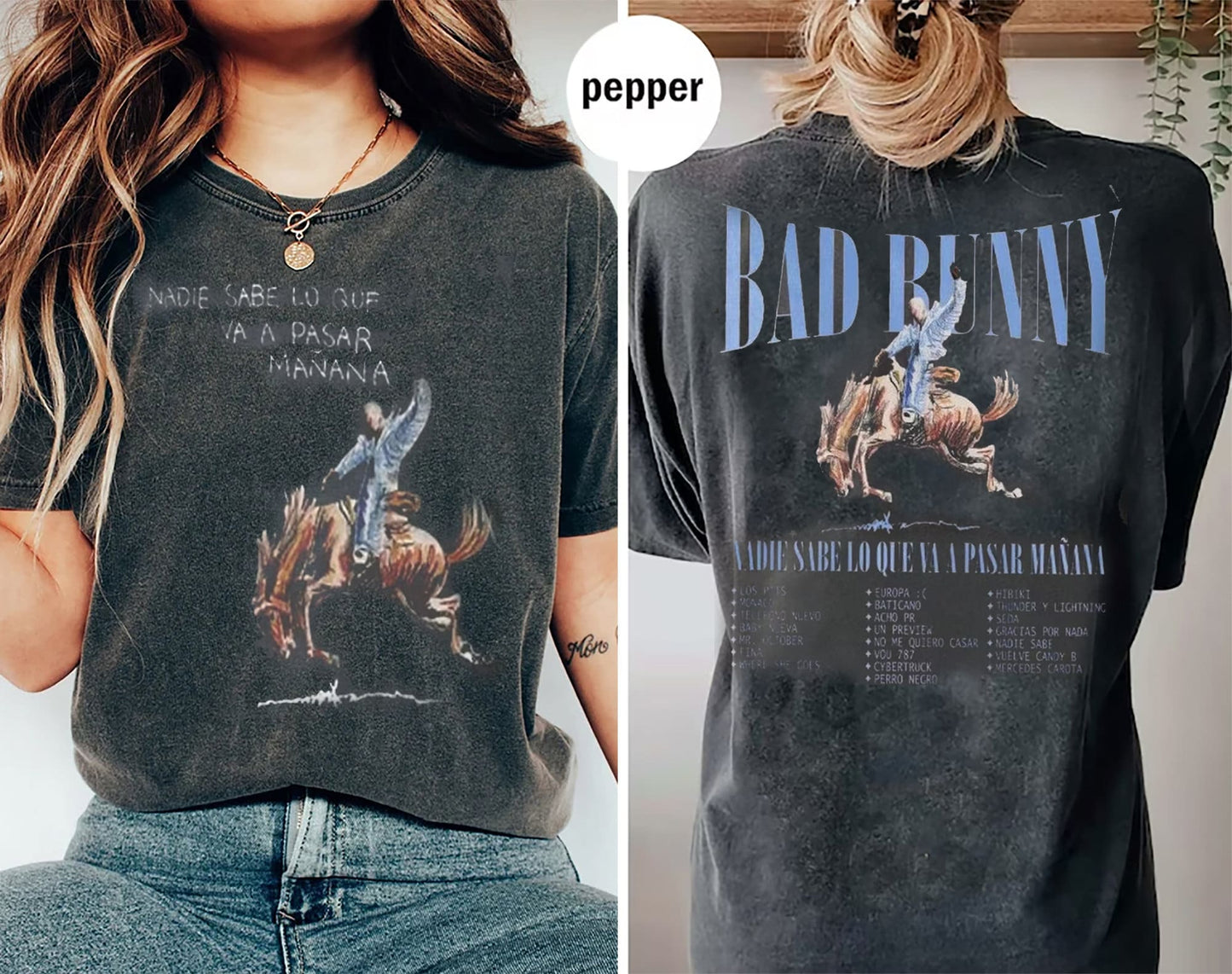 Vintage Bad Bunny Most Wanted Tour 2024 Shirt, Bad Bunny Nadie Sabe Shirt