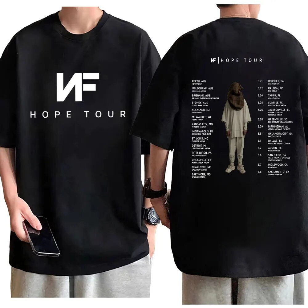 Rapper NF Hope Tour 2024 Graphic T Shirts