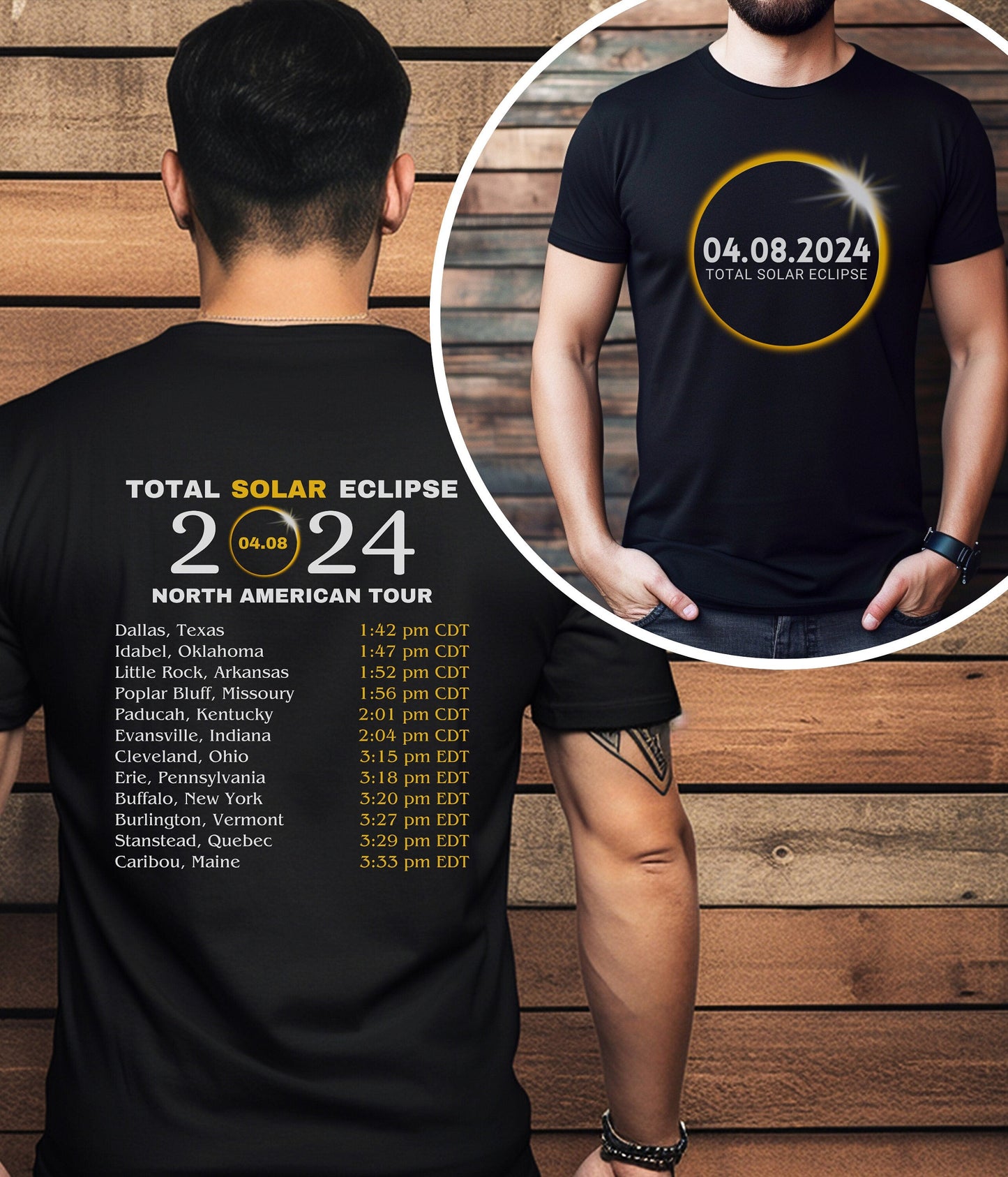 Total Solar Eclipse 2024 Tshirt, North American Tour