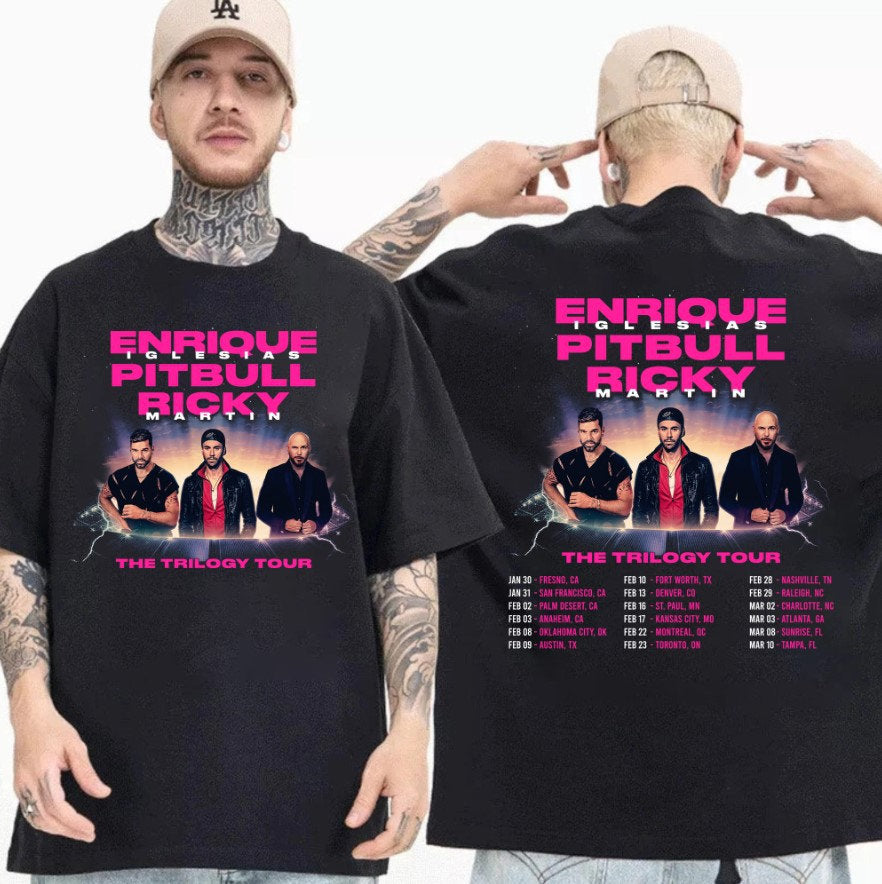 Enrique Iglesias X Pitbull X Ricky Martin The Trilogy Tour 2024 Shirt