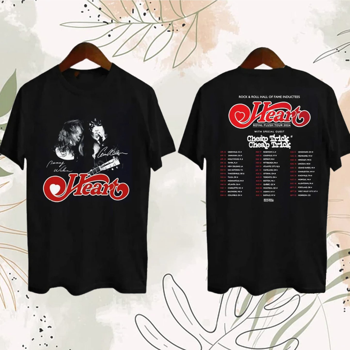 2024 Heart Band Royal Flush Tour T-Shirt, Rock Band Heart 2024 Tour Shirt